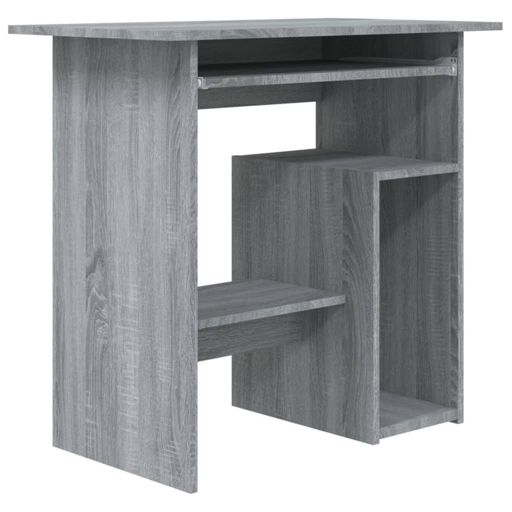 Vidaxl Stôl sivý dub sonoma 80x45x74 cm spracované drevo